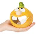 Pumpkin decorative figure and tealight holder, funny face, autumn decoration, 12cm, 2 pieces | Floristik24.ie