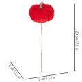 Decorative pumpkin on wire, autumn decoration, velvet, three-color set, 8cm, 9 pieces | Floristik24.ie