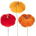 Decorative pumpkin on wire,