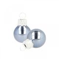 Floristik24 Mini Christmas balls glass blue matt/glossy Ø2cm 44 pieces