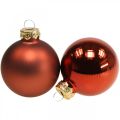 Floristik24 Christmas balls glass rust red balls matt/glossy Ø4cm 60p