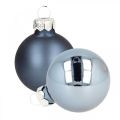 Floristik24 Christmas balls glass blue glass ball matt/glossy Ø4cm 60 pieces