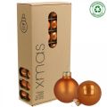 Floristik24 Christmas balls glass orange balls matt/glossy Ø4cm 60p