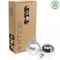 Floristik24 Christmas balls glass silver ball matt/glossy Ø4cm 60p