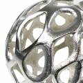 Floristik24 Decorative ball openwork metal silver Ø20cm
