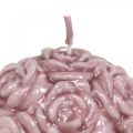 Floristik24 Ball candle roses Round candle pink candle decoration Ø7cm
