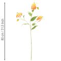 Artificial Gloriosa orange flower with long stems for vases 80cm 3pcs | Floristik24.ie