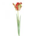 Floristik24 Artificial flower, parrot tulip red yellow, spring flower 69cm