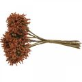 Floristik24 Artificial flowers brown decorative flowers in a bunch of 4 pieces