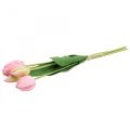 Floristik24 Artificial flowers tulip pink, spring flower 48cm bundle of 5