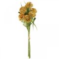 Floristik24 Artificial flowers yellow allium decoration ornamental onion 34cm 3pcs in bunch