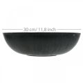 Floristik24 Flower bowl round, planter, bowl made of plastic black, mottled gray H8.5cm Ø30cm