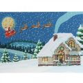 Floristik24 LED picture Christmas Santa Claus with sleigh LED wall picture 38x28cm