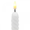 Floristik24 LED candles white timer real wax for battery 25cm 2pcs
