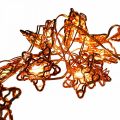 Floristik24 LED light chain stars micro LED timer inside copper 1.90m