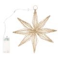 LED Decorative Star made of wire for hanging, 20 LEDs, warm white, indoor, 22cm | Floristik24.ie