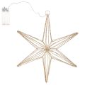 Decorative LED star made of wire for hanging, for indoor use, 32cm | Floristik24.ie