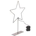 Floristik24 LED star with battery compartment on stand for windowsill and table 46cm