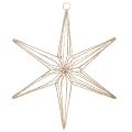 Floristik24 Decorative LED star made of wire, hanging decoration for indoors, 40 LEDs, warm white, 42 cm
