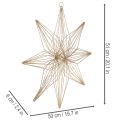 LED decorative star made of wire for hanging, for indoor use, battery operated, 51cm | Floristik24.ie