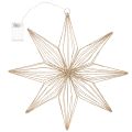 LED decorative star made of wire for hanging, for indoor use, battery operated, 51cm | Floristik24.ie