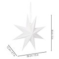 LED hanging star with timer, warm white, outdoor, 38cm | Floristik24.ie