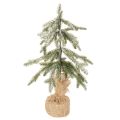 Floristik24 Artificial plant with snow, LED Christmas tree in a jute sack, battery operated, for indoor use, 50cm