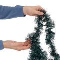 Tinsel Christmas garland with 60 LEDs and timer, outdoor, 3m | Floristik24.ie