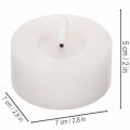 LED XL Tealight White Real Wax with Timer Warm White 6cm 2pcs | Floristik24.ie