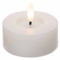 LED XL Tealight White Real Wax with Timer Warm White 6cm 2pcs | Floristik24.ie