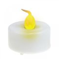 Floristik24 Flame Effect LED Tea Lights Artificial Candles with Timer Warm White Ø3.6cm Set of 4