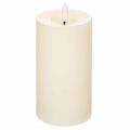 Floristik24 LED pillar candle made of real wax in white with timer function, warm white, 15cm