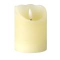 Floristik24 LED real wax candle ivory, warm white flame effect timer battery operated Ø7.5 H10cm