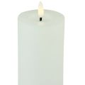 Floristik24 LED candle timer real wax white rustic look Ø7cm H15cm