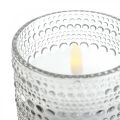 Floristik24 LED candle wax pillar candle LED lantern Ø8.5cm H10cm