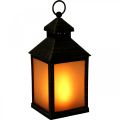 Floristik24 LED Lantern with Timer Deco Lantern Vintage Silver H23cm