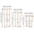 Lantern garden, metal lantern Ø8.5cm H23/18.5/14.5cm set of 3 | Floristik24.ie