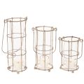 Lantern garden, metal lantern Ø8.5cm H23/18.5/14.5cm set of 3 | Floristik24.ie