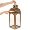 Lantern metal glass metal brass look H50cm set of 2 | Floristik24.ie