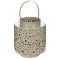 Floristik24 Lantern with star pattern, metal, green, 31cm