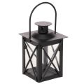 Floristik24 Black lantern with handle for tea light, 16cm, 2 pieces