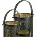 Floristik24 Decorative lanterns, lantern metal hole pattern H35.5/31/25cm set of 3