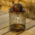 Floristik24 Metal lantern, solar lamp, LED, antique look Ø13.5cm H28.5cm
