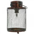 Floristik24 Metal lantern, solar lamp, LED, antique look Ø13.5cm H28.5cm
