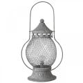Floristik24 Metal lantern, LED lamp, Shabby Chic Ø16cm H33.5cm