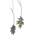 Floristik24 Leaves metal to hang antique gray autumn leaves 7.5-10cm 4pcs