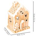 Gingerbread house tealight holder for standing and decorating, 13cm | Floristik24.ie