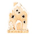 Gingerbread house tealight holder for standing and decorating, 13cm | Floristik24.ie