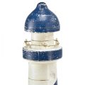 Floristik24 Lighthouse Maritime table decoration blue white Ø10.5cm H28.5cm