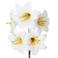 Floristik24 Artificial lily flower, white, on wire, medium size, 35cm, 5 pieces